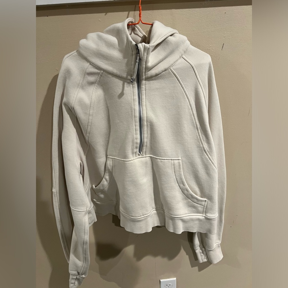 Lululemon half zip scuba hoodie sz xl/xxl bone color